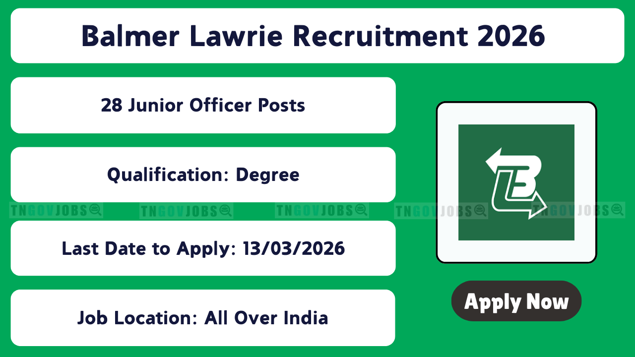 Balmer Lawrie Recruitment 2026 - Apply Online for 28 Junior Officer, Assistant Manager and Other Posts - jobcareer.co.in