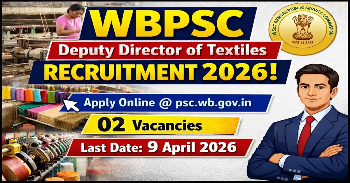 WBPSC Deputy Director Recruitment 2026 - Apply Online - jobcareer.co.in