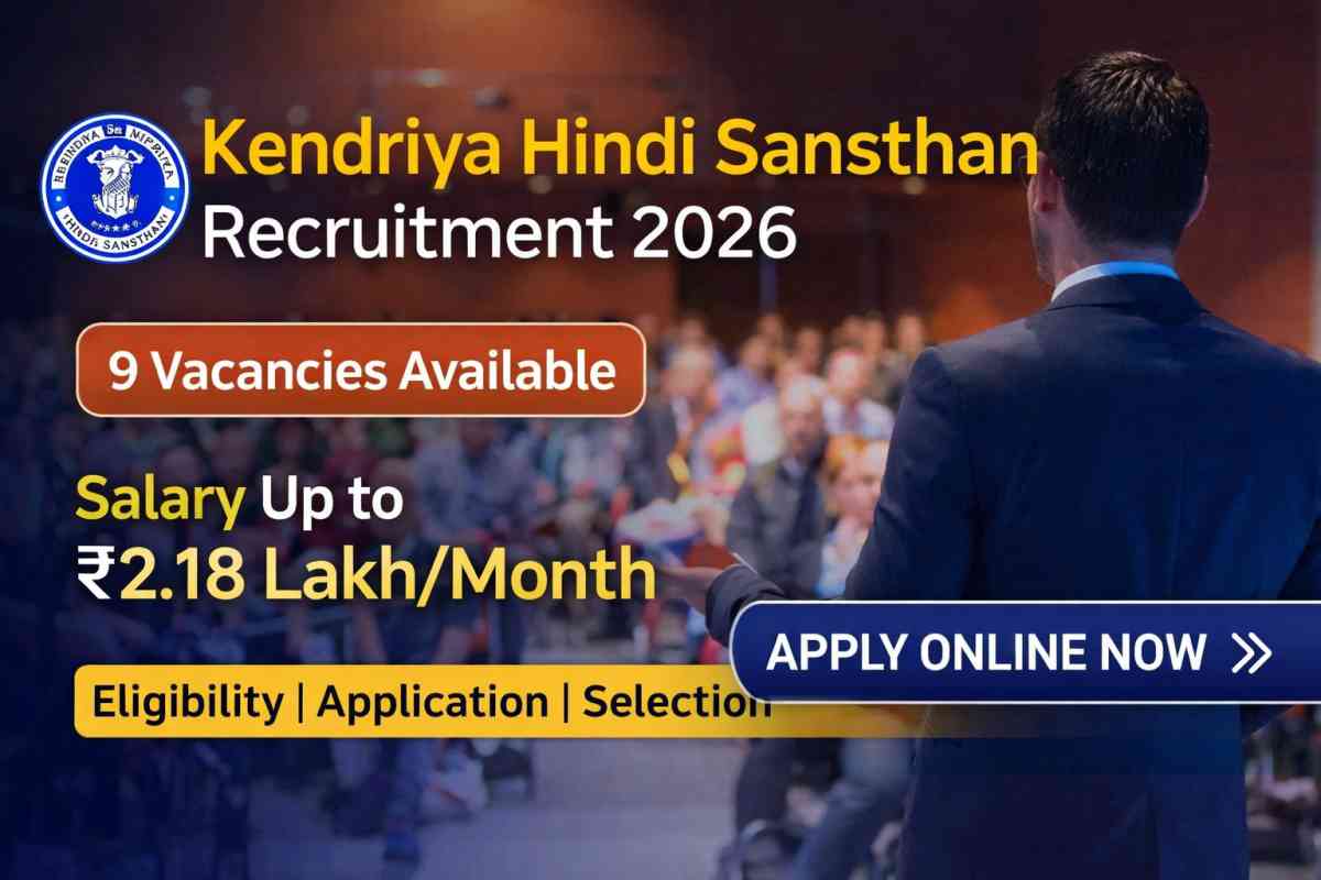 Kendriya Hindi Sansthan, Agra Teaching Recruitment 2026 - Apply Online 9 Posts - jobcareer.co.in