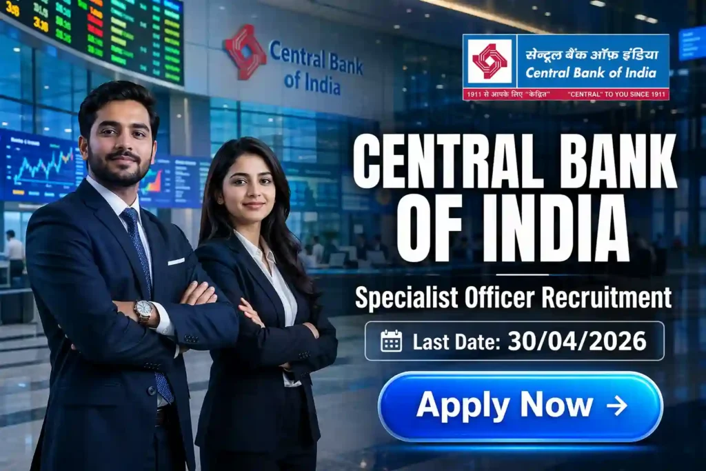 Central Bank of India SO Recruitment 2026 - Apply Online for 26 Specialist Officers Posts - jobcareer.co.in