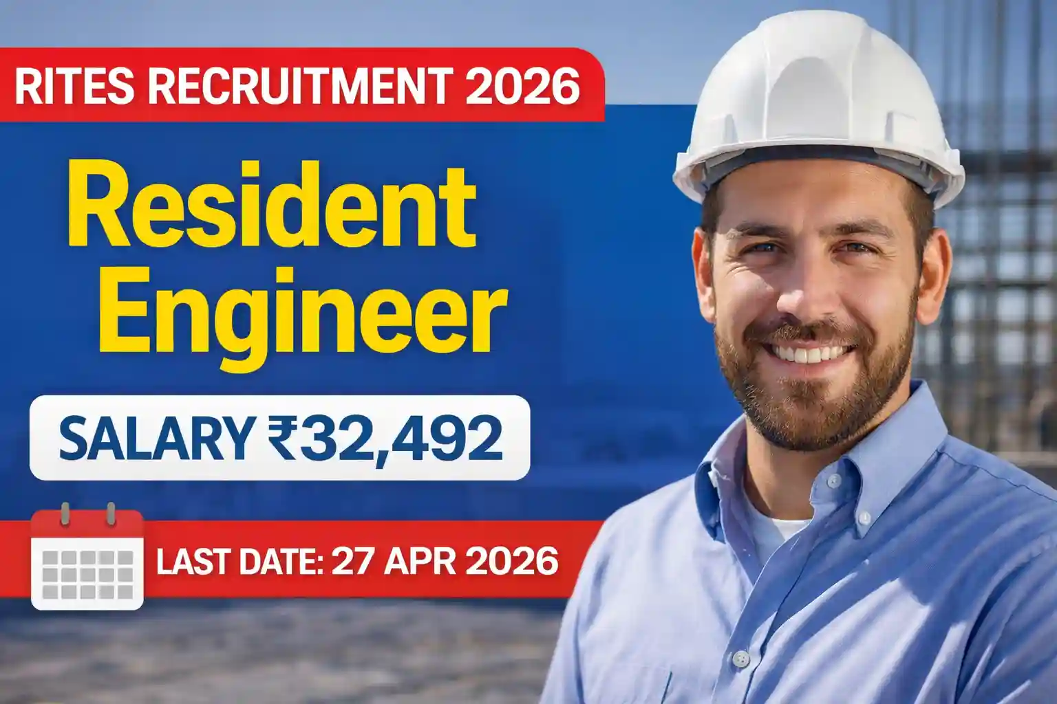 RITES Resident Engineer Recruitment 2026 - Apply Online - jobcareer.co.in