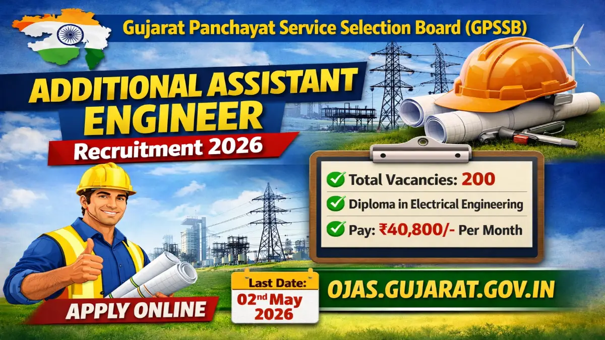 GPSSB AAE Recruitment 2026 Notification Out - Apply Online for 200 Additional Assistant Engineer Posts - jobcareer.co.in