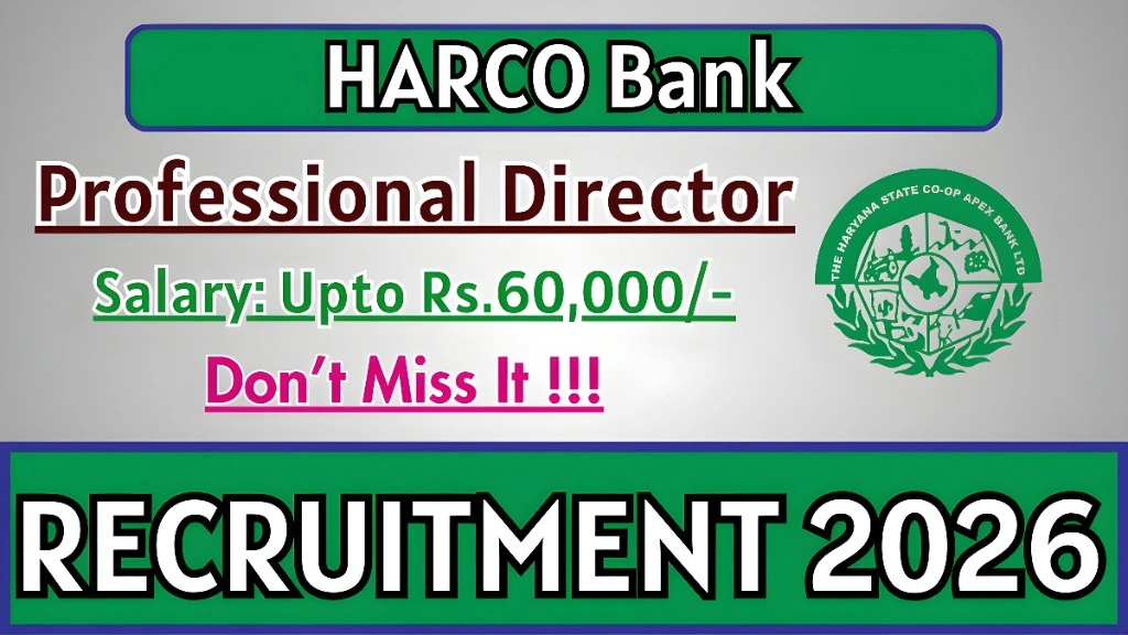 Harco Bank Professional Director Recruitment 2026 - Apply Offline - jobcareer.co.in