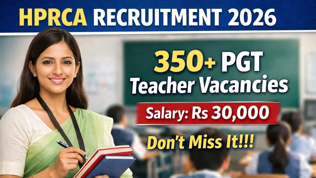 HPRCA PGT Teacher Recruitment 2026 - Apply Online for 390 Posts - jobcareer.co.in