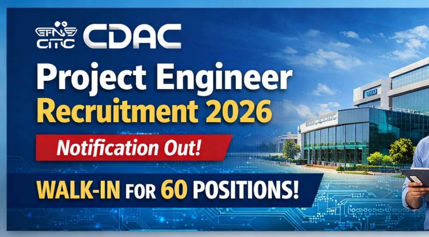 CDAC Thiruvananthapuram Recruitment 2026 - Apply Online for 60 Project Engineer, Project Associate and More Posts - jobcareer.co.in