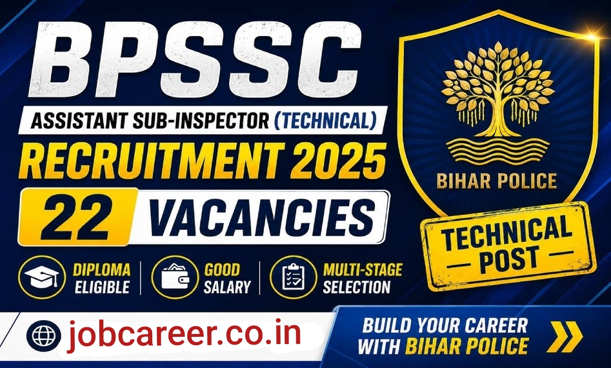 BPSSC Assistant Sub-Inspector Recruitment 2026 - Apply Online for 22 Posts - jobcareer.co.in