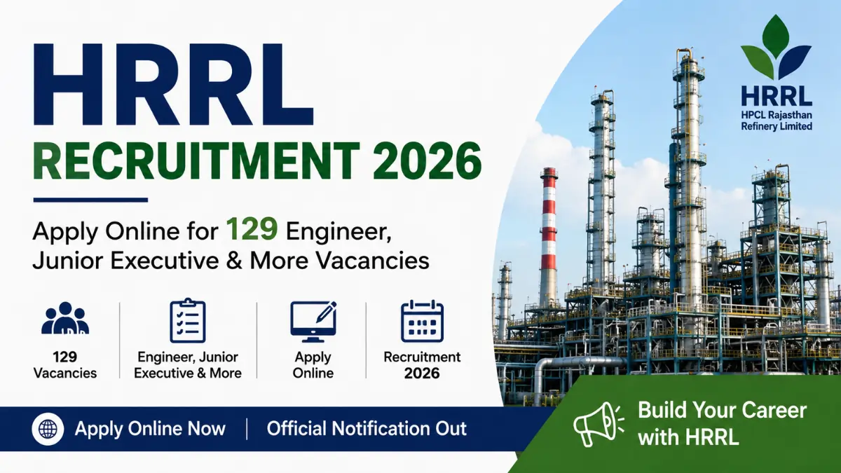 HRRL Recruitment 2026 Notification Out - Apply Online for 134 Engineer/Officer, Jr. Executive and More Posts - jobcareer.co.in