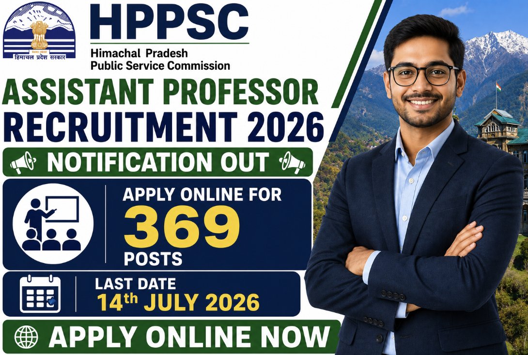 HPPSC Assistant Professor Recruitment 2026 Notification Out - Apply Online for 369 Posts - jobcareer.co.in