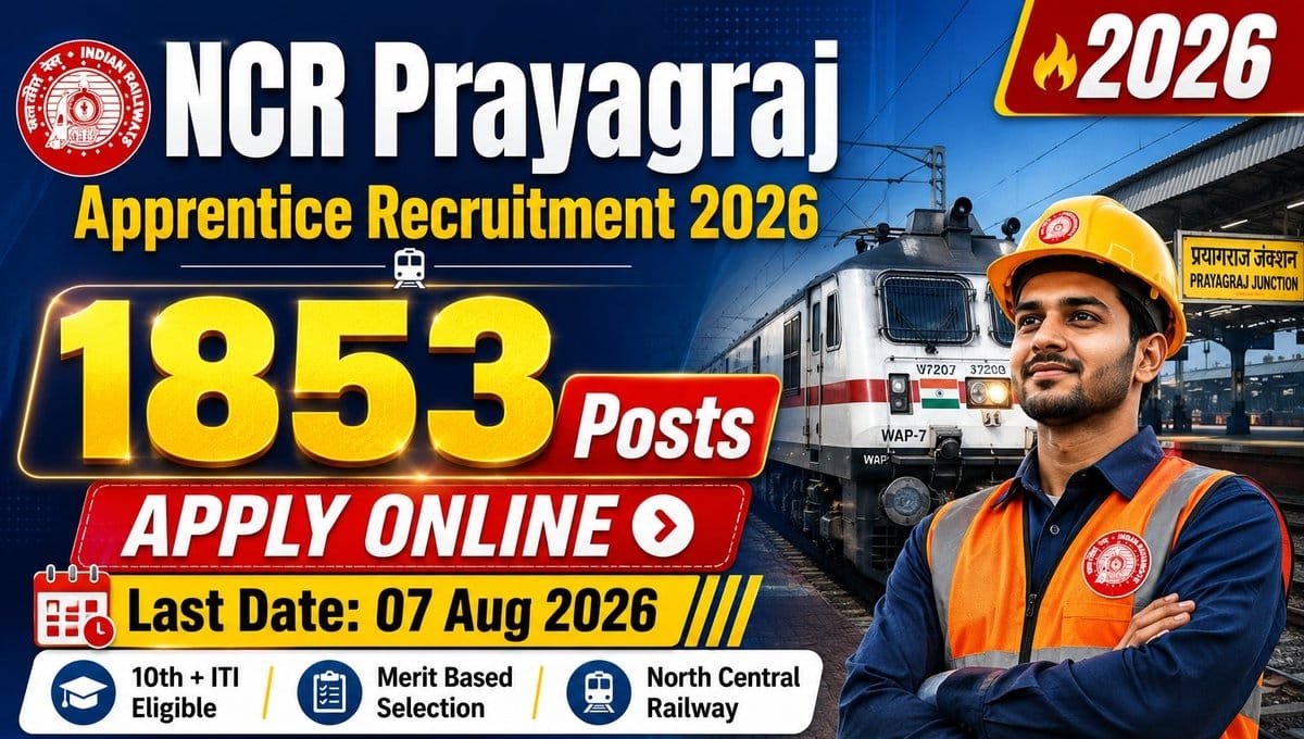 RRC NCR Apprentice Recruitment 2026 Notification Out - Apply Online for 1853 Posts - jobcareer.co.in