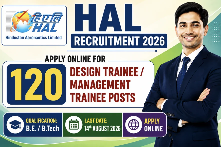 HAL Management & Design Trainee Recruitment 2026 Notification Out - Apply Online for 120 Posts - jobcareer.co.in